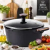 Garnek rondel głęboki z pokrywką indukcja gaz powłoka non stick 5l