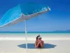 Parasol plażowy ogrodowy balkonowy duży XXL z filtrem UV 210 cm składany