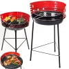 Grill węglowy brykietowy ogrodowy okrągły przenośny turystyczny na biwak Verk model 27095