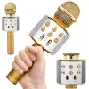 Mikrofon bezprzewodowy bluetooth głośnik karaoke modulator głosu okrągły Verk 01377_ZL