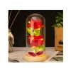 Wieczna róża w szkle czerwona prezent led świecąca na okazję dla kobiet