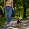Smycz automatyczna dla psa taśma z blokadą mocna lekka zwijana 5m 15kg
