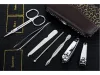 Zestaw do paznokci przybornik manicure pedicure etui cążki 7 elementów
