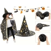 Strój przebranie kostium czarodziej czarodzieja halloween peleryna kapelusz
