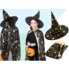 Strój przebranie kostium czarodziej czarodzieja halloween peleryna kapelusz