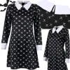 Sukienka Wednesday Addams strój kostium dla dzieci Halloween przebranie 115-125 cm