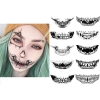 Tatuaż halloween sztuczny zęby realistyczny zmywalny tymczasowy przebranie