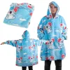 Ciepła bluza koala koc oversize xxl 2w1 gruba futrzak miękka z kapturem