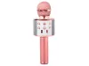 Mikrofon bezprzewodowy bluetooth głośnik karaoke okrągły z etui różne tryby