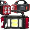 Latarka solarna przenośna lampka akumulatorowa LED COB powerbank reflektor Verk 12317_CZE