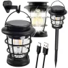 Lampa solarna kempingowa latarnia ogrodowa LED USB czujnik ruchu zmierzchu
