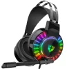 Słuchawki gamingowe 7.1 rgb przewodowe nauszne dla graczy led z mikrofonem