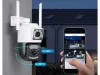 Kamera z dwoma obiektywami ethernet zewnętrzna obrotowa detektor ruchu ip 4g