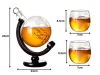 Karafka do whisky globus 2 szklanki zestaw prezentowy elegancki dekoracyjny