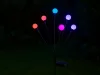 Lampki ogrodowe solarne kuleczki 2 sztuki po 6 lampek LED RGB długie 70 cm