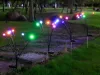 Lampki ogrodowe solarne kuleczki 2 sztuki po 6 lampek LED RGB długie 70 cm