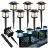 Lampki solarne 6 szt ogrodowe LED czujnik zmierzchu szpikulec taras balkon