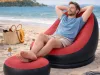 Fotel ogrodowy leżak dmuchany pompowany pufa na plażę podnóżek wygodny