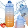 Bidon na wodę butelka motywacyjna 2000 ml ze słomką z miarką sport fitness