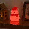 Lampka LED bałwanek świąteczna silikon USB 3 tryby do zawieszenia dekoracja