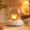 Lampka nocna LED z muzyką i dekoracją ogniska pod kopułą model 12414