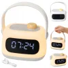 Lampka nocna LED z zegarem cyfrowym, budzikiem, timerem i akumulatorem model 12415