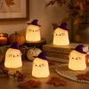 Lampka nocna LED duszek dekoracja Halloween RGB timer dotykowa silikonowa