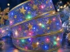 Świecąca wstążka led na choinkę 4m fioletowa dekoracja świąteczna 40 led
