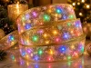 Świecąca wstążka led na choinkę 4m żółta dekoracja świąteczna 40 led