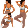 Biustonosz sportowy damski push up modelujący bezszwowy wkładki rozmiar XL