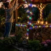 Lampki solarne ogrodowe LED wąż 7m 50 LED multikolor 8 trybów wodoodporne