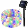 Lampki solarne ogrodowe LED wąż 7m 50 LED multikolor 8 trybów wodoodporne