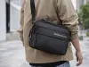 Nerka męska saszetka na ramię do ręki torba crossbody czarna regulacja
