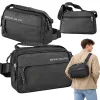 Nerka męska saszetka na ramię do ręki torba crossbody czarna regulacja