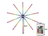Lampa led fajerwerki rgb app + pilot samoprzylepna dekoracja impreza