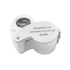 Lupa jubilerska powiększenie 40x kieszonkowa składana 25mm dioda 9 led