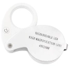 Lupa jubilerska powiększenie 40x kieszonkowa składana 25mm dioda 9 led