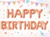 Balony foliowe happy birthday girlanda różowe napis urodziny dekoracja