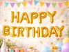 Balony foliowe happy birthday girlanda złote napis urodziny dekoracja