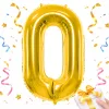 Balon foliowy cyfra liczba 0 złota 66cm urodziny przyjęcie dekoraca złoty