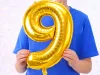 Balon foliowy cyfra liczba 9 złota 66cm urodziny przyjęcie dekoraca złoty