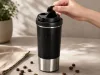 Kubek termiczny 500ml z przyssawką i uchwytem termos na kawę herbatę