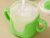 Kubek niekapek dla dziecka do picia silikonowe uchwyty 300ml ze słomką