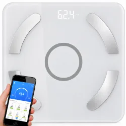 Analityczna waga łazienkowa bluetooth 180kg szkło