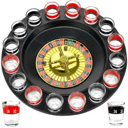 Alkoholowa gra ruletka imprezowa+kieliszki 16szt Alkoholowa gra ruletka imprezowa+kieliszki 16szt