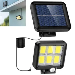 Lampa solarna 120 LED z czujnikiem ruchu i zmierzchu