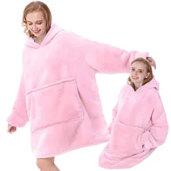 Ciepła bluza koc oversize xxl 2w1 gruba futrzak