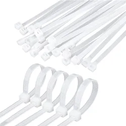 Opaski zaciskowe trytytki 2,5x100 mm 100 szt białe