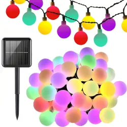 Girlanda ogrodowa solarna lampki 20 LED multikolor