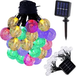 Girlanda ogrodowa lampki 20 LED solarna multikolor
